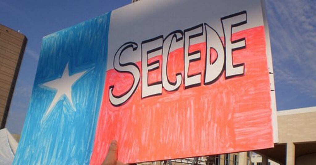 Secede poster at a rally